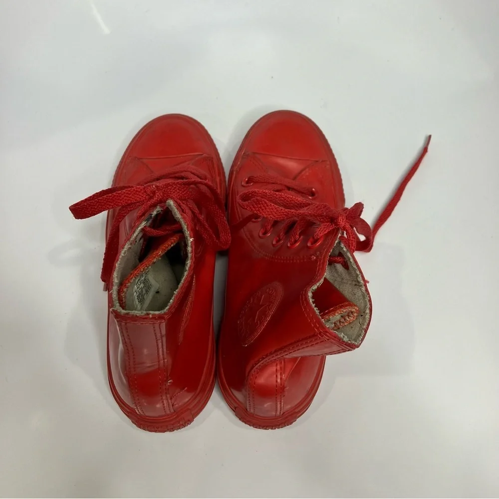 Converse all star HI rubber Red sneakers hightop Unisex sizing‎ women’s 5